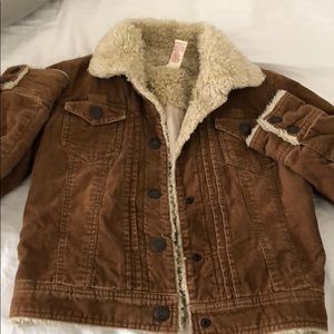 Abercrombie corduroy with fur jacket